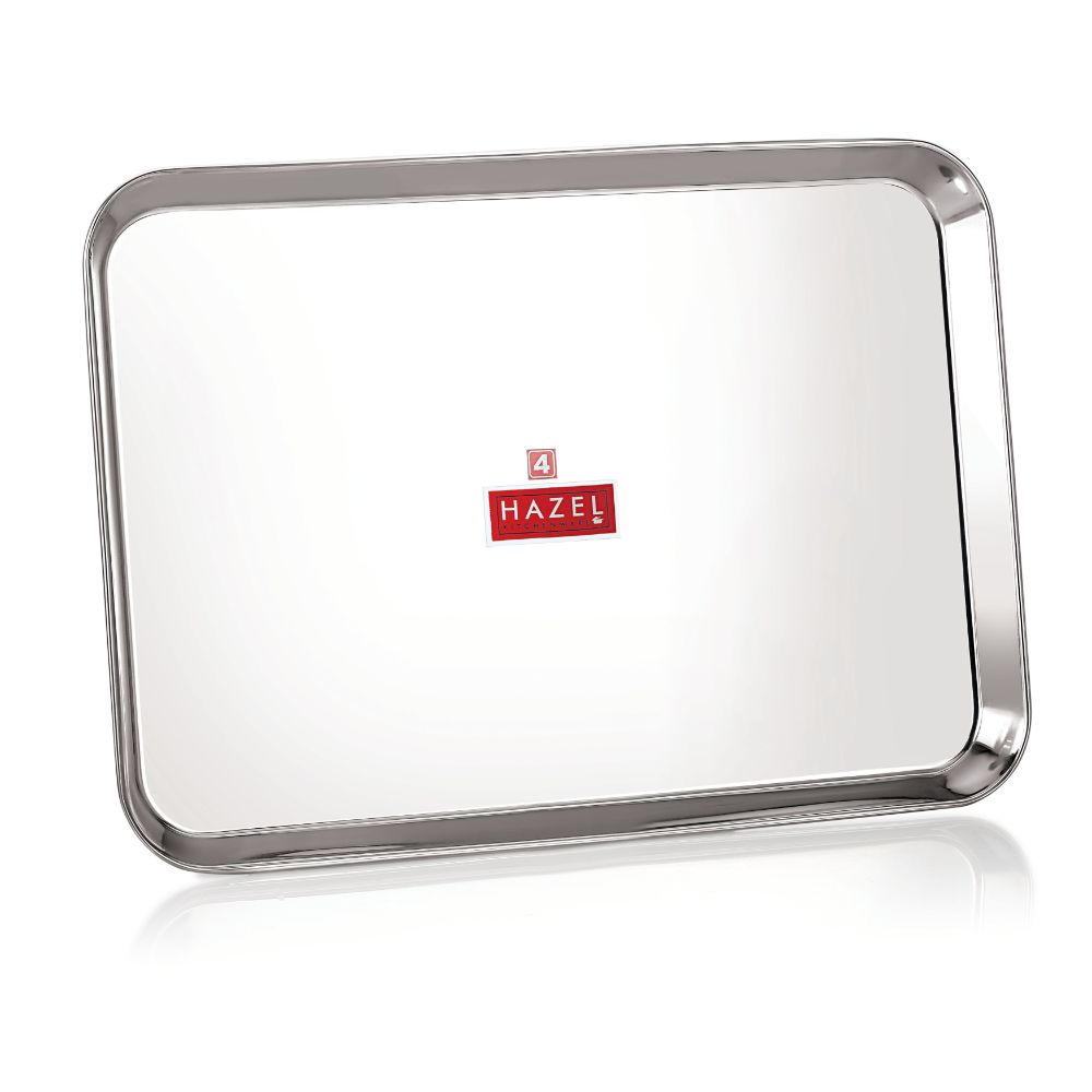 Stainless Steel Mirror Finish Tray, Durable & Stylish Serving Tray