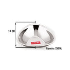 Triangular Shaped  Steel  Serving Bowl, 250 ML