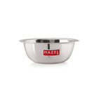 A single empty bowl viewed from the front, on a white background.