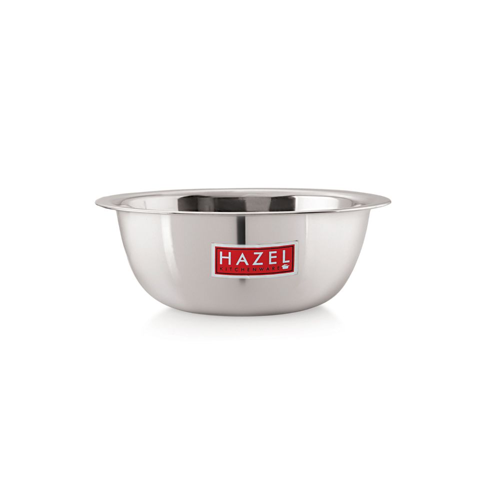 A single empty bowl viewed from the front, on a white background.