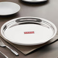 Stainless Steel Dinner Thali Set, Mirror Finish 25cm