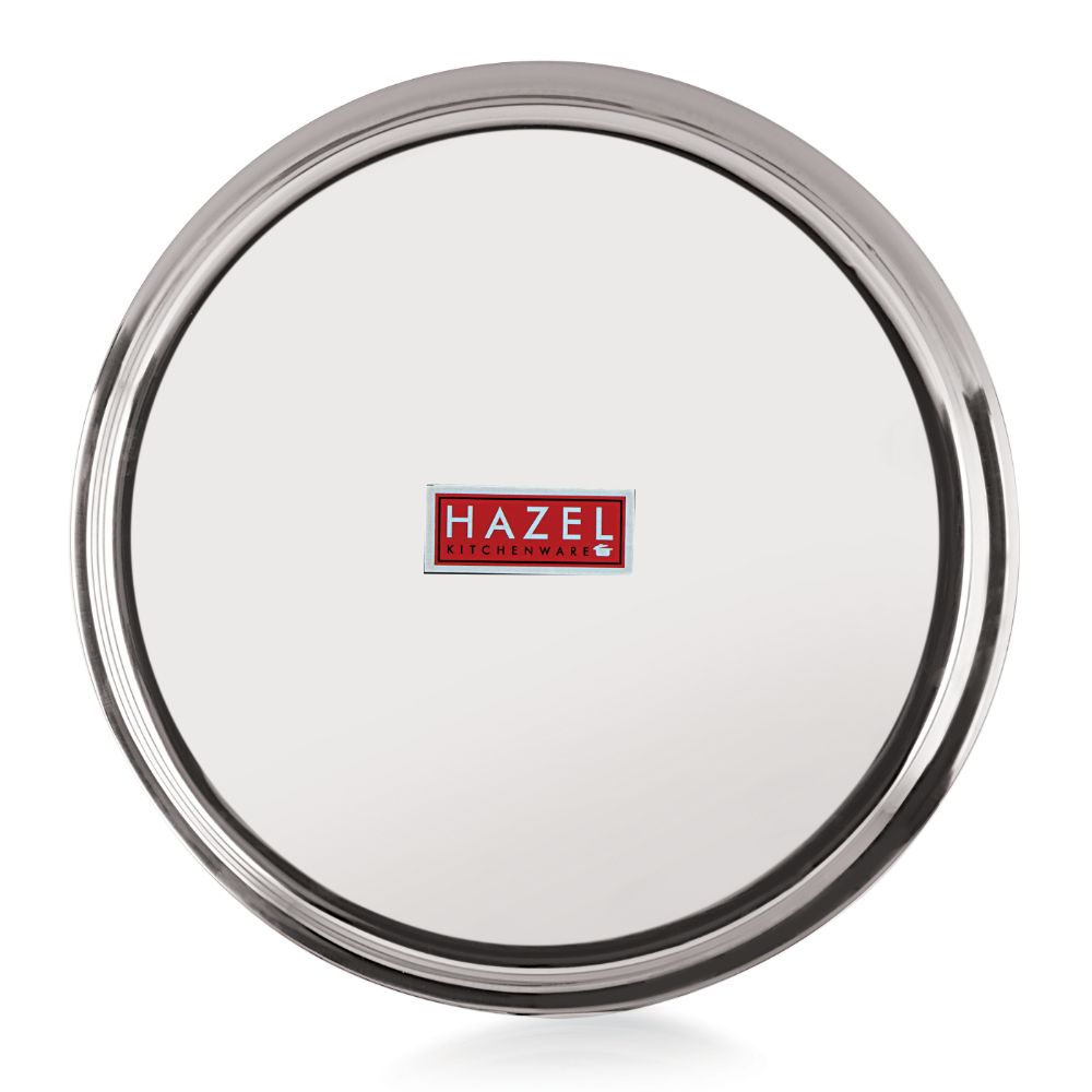 Mirror Finish Stainless Steel Dinner Plate, 25.5 cm