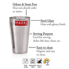 Plain Stainless Steel Jumbo Lassi Glasss, 750ML