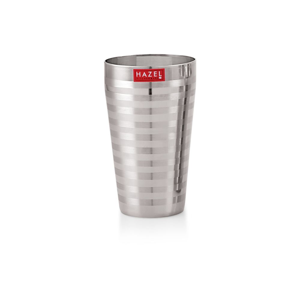 Stainless Steel Stripped Lassi Glass, 750ML