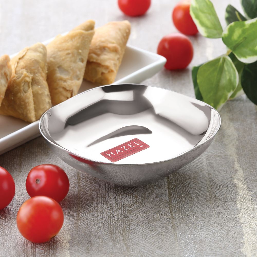 Stainless Steel Square Dessert Plate | Stylish Snack & Dessert Plate