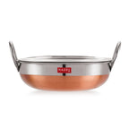 Stainless Steel Copper Bottom Kadai with Lid, 1L