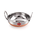 Stainless Steel Copper Base Kadai with Handle, 1.8L