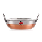 Stainless Steel Copper Base Kadai with Handle, 1.8L