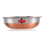 18 Gauge Stainless Steel Tasla Kadai With Lid | Copper Base, 1.8 L