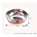 18 Gauge Stainless Steel Tasla Kadai With Lid | Copper Base, 1.8 L