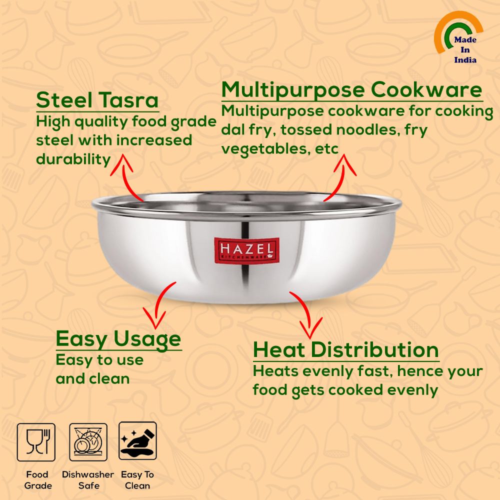 Stainless Steel Tasla, 1L