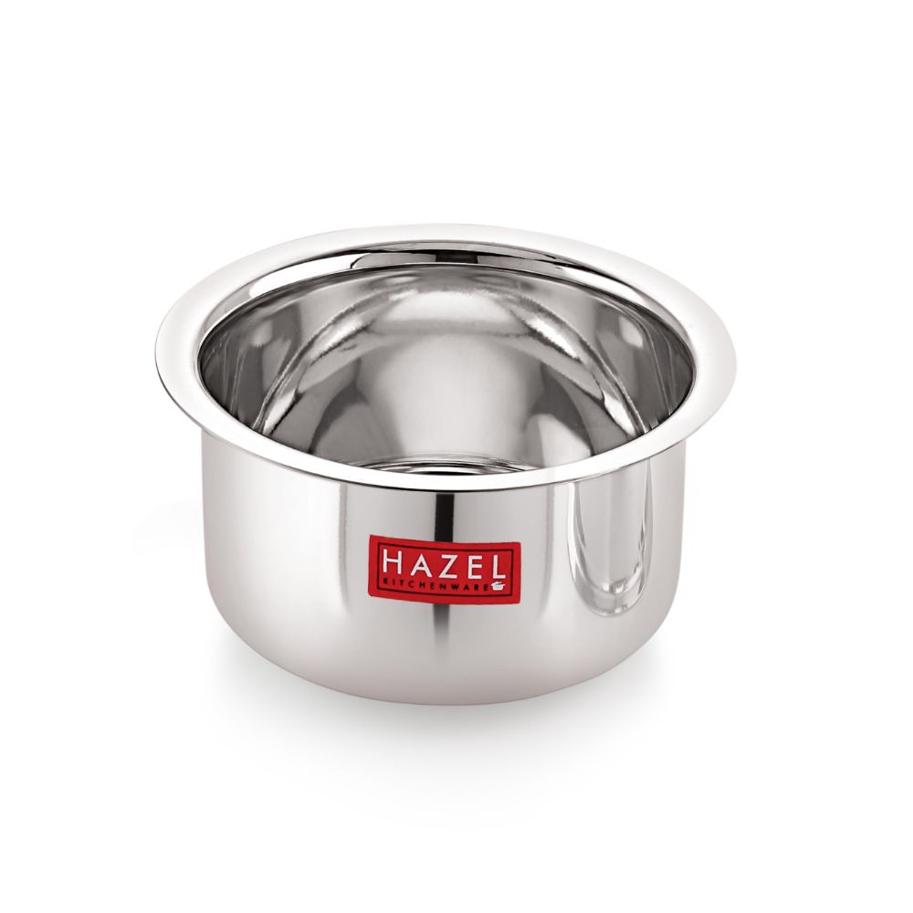 Stainless Steel Patila (Tope) Round Bottom Set of 3, 300ML, 500ML & 800ML
