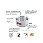 Aluminium Induction Base-Flat Bottom Patila  (Tope), 1125ML