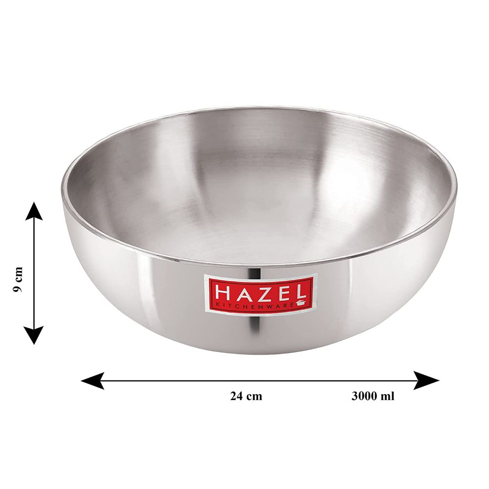 Round Bottom Aluminium Tasla, 3L