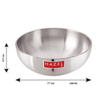Dimension diagram of the tasla showing 17 cm diameter, 6.5 cm height, and 1000 ML capacity.