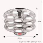 Stainless Steel Idli Plate Stand,  3-Rack Plates, 15 Idlis