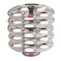 Stainless Steel Idli Thali With Stand,  5-Rack Plates, 25 Idlis