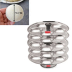 Stainless Steel Idli Thali With Stand,  5-Rack Plates, 25 Idlis