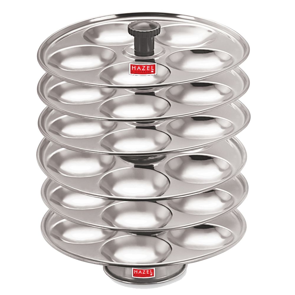 Stainless Steel Idli Plate Stand,  6-Rack Plates, 30 Idlis