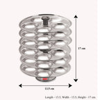 Stainless Steel Idli Plate Stand,  6-Rack Plates, 30 Idlis