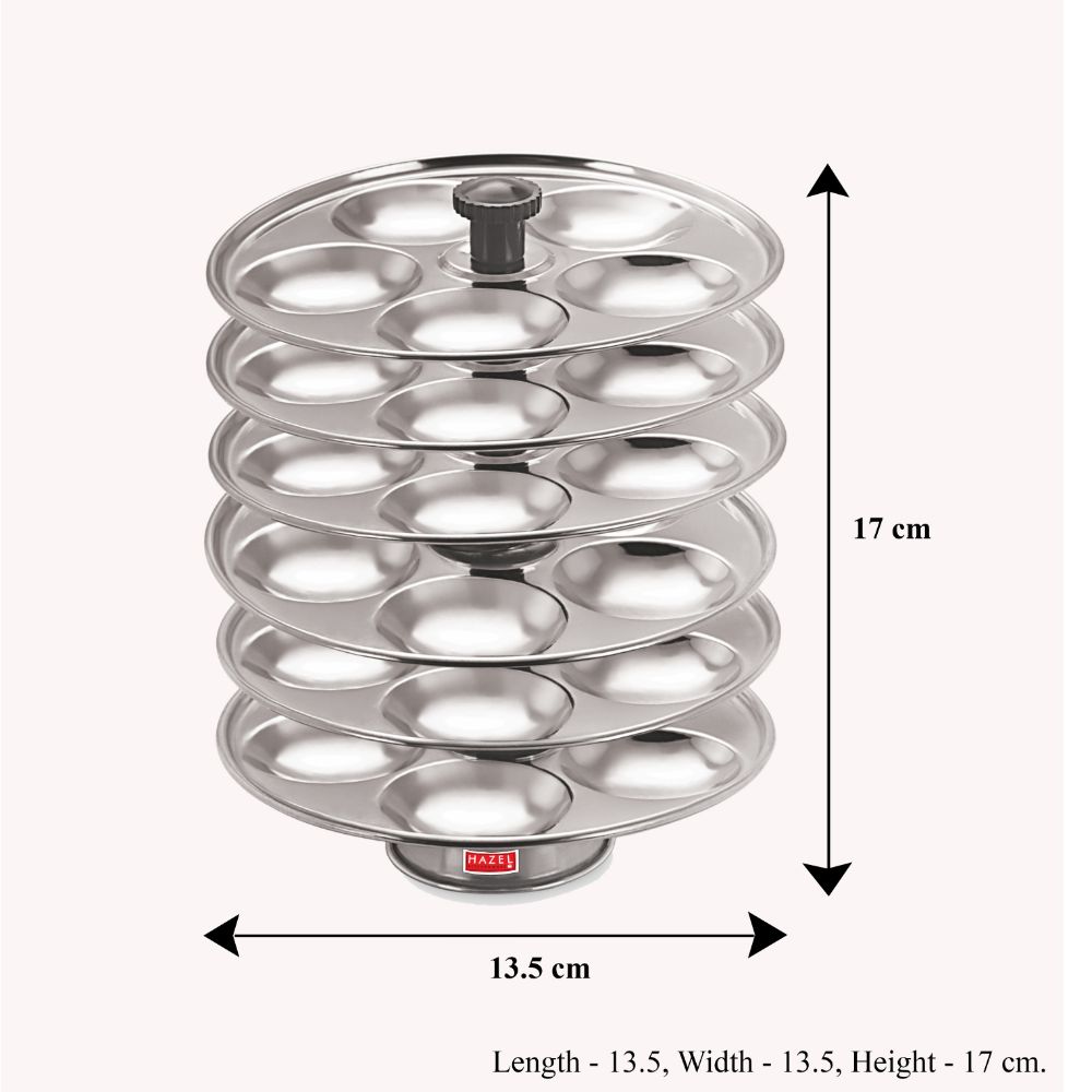 Stainless Steel Idli Plate Stand,  6-Rack Plates, 30 Idlis