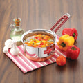 Copper Bottom Stainless Steel Tea Pan with Fixed Rubber Handle  - 1300 ML