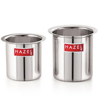 Stainless Steel Milk Boiler /Gunj Set of 2  - 880ML, 1250ML