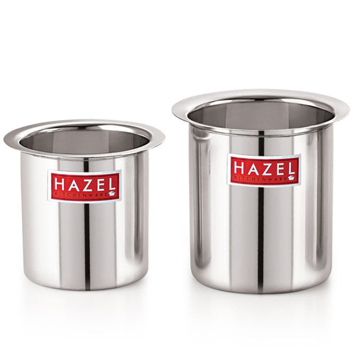 Stainless Steel Milk Boiler /Gunj Set of 2  - 880ML, 1250ML