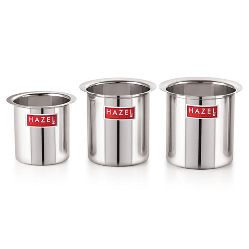 Stainless Steel Milk Boiler /Gunj Set of 3 - 880ML, 1250ML, 1600ML