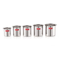 Stainless Steel Milk Boiler /Gunj Set of 5 - 880ML, 1250ML, 1600ML, 2200ML, 2800ML