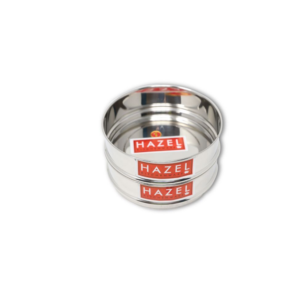 Stainless Steel Flat Pressure Cooker Dabba Set of 2, 500ML