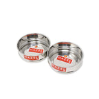 Stainless Steel Flat Pressure Cooker Dabba Set of 2, 500ML