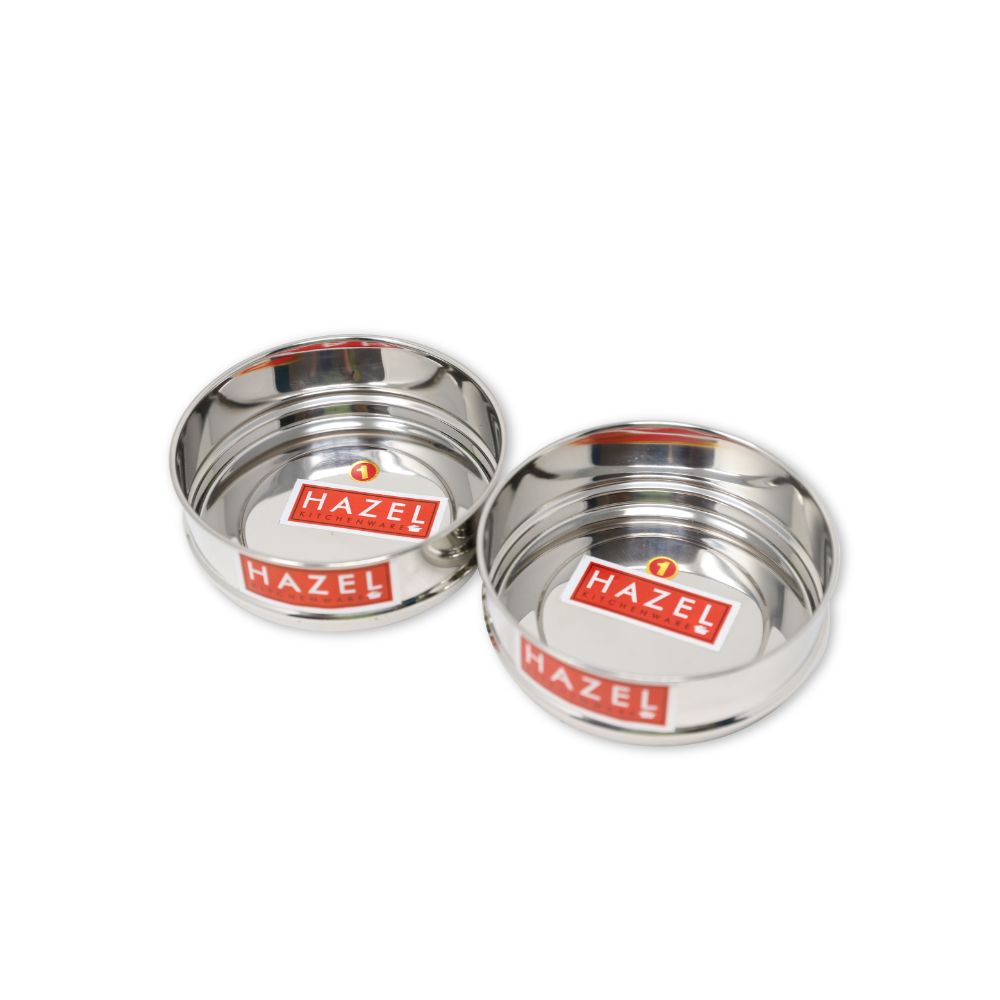 Stainless Steel Pressure Cooker Dabba Set, Flat Stackable Containers