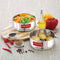 Stainless Steel Flat 6 L Cooker Dabba Set of 2, 1000ML