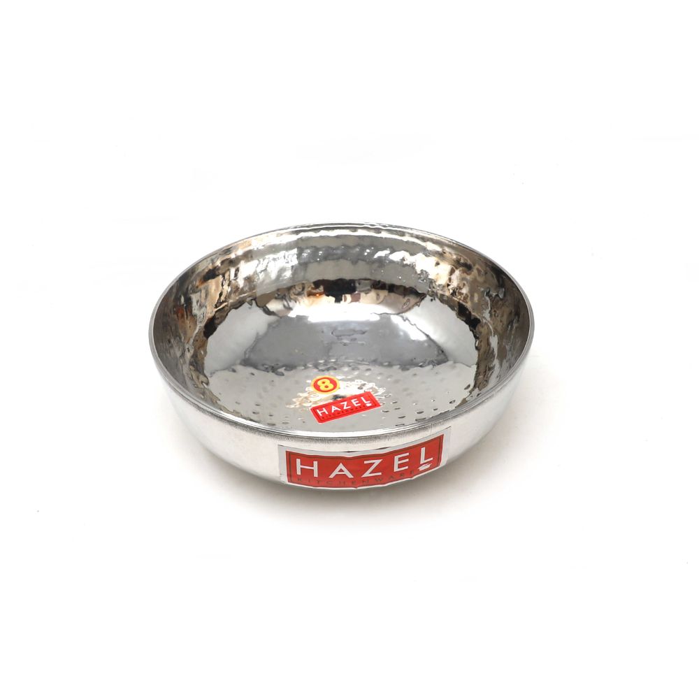 Stainless Steel Hammered Tasla Kadai, 700 ML, 15.5cm