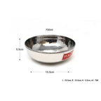 Stainless Steel Hammered Tasla Kadai, 700 ML, 15.5cm