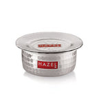 Aluminium Hammered Patila (Tope) Set With Lid  -(Set of 5 - 1L, 1.4L, 1.8L, 2.2L, 2.75L)