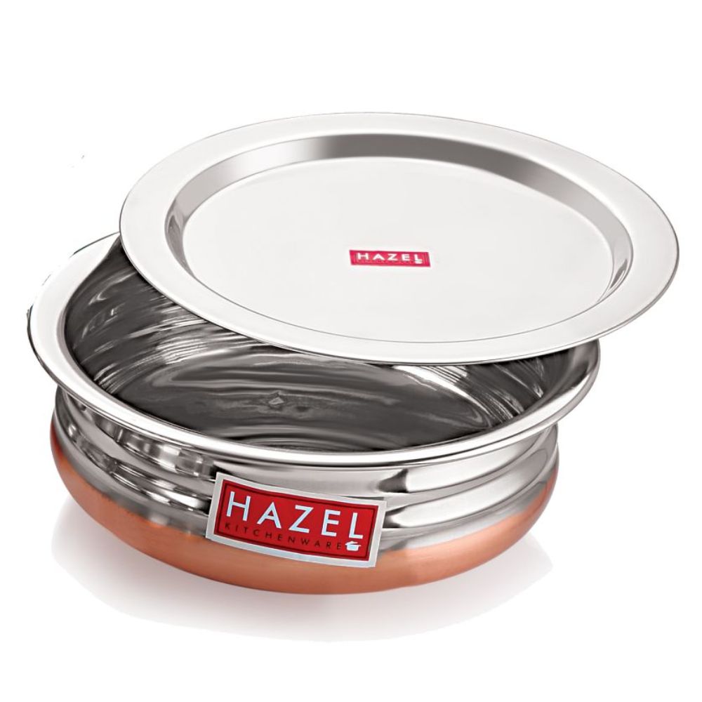 Copper Bottom Urli Handi Set - Set of 3 (600ML, 800ML, 1200ML)