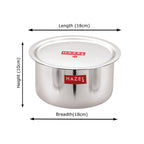 Stainless Steel Tope( Patila) with Lid – 1.5 L, 18cm