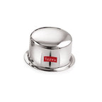 Tope shown upside down resting on its rim to display the rounded base, on a white background.