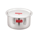 Stainless Steel Tope/Patila with Lid, Round Bottom – 3 L