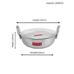 Aluminium Hammered Kadai with Lid – 4 L, 29cm