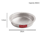 Aluminium Hammered Patila with Lid – 900 ML, 20cm