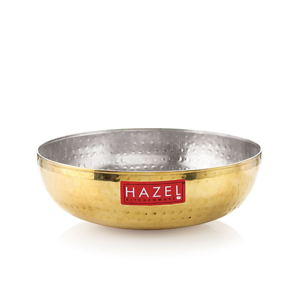 Brass Kadai with Kalai, Traditional Brass Cooking Kadhai