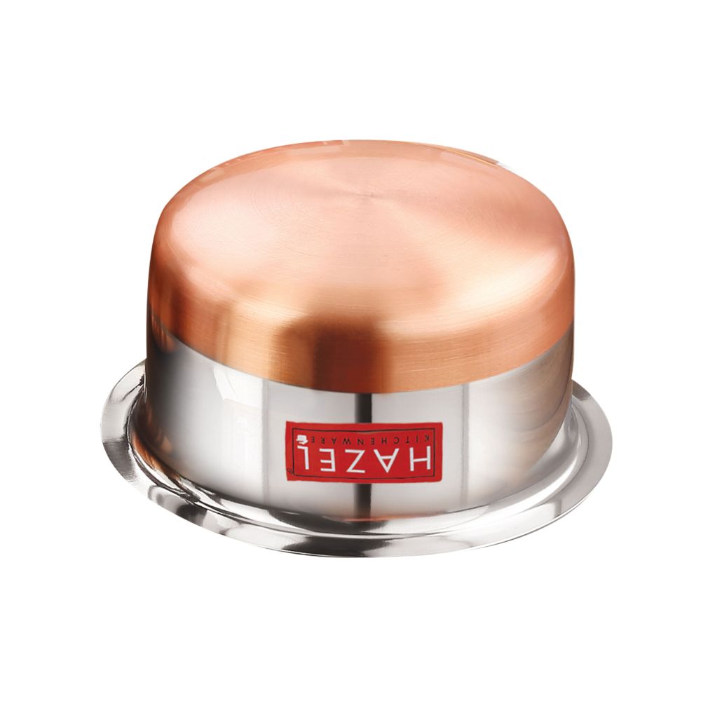 Stainless Steel Copper Bottom Tope with Lid – Set of 3 ( 1 L, 1.5 L, 1.9 L)