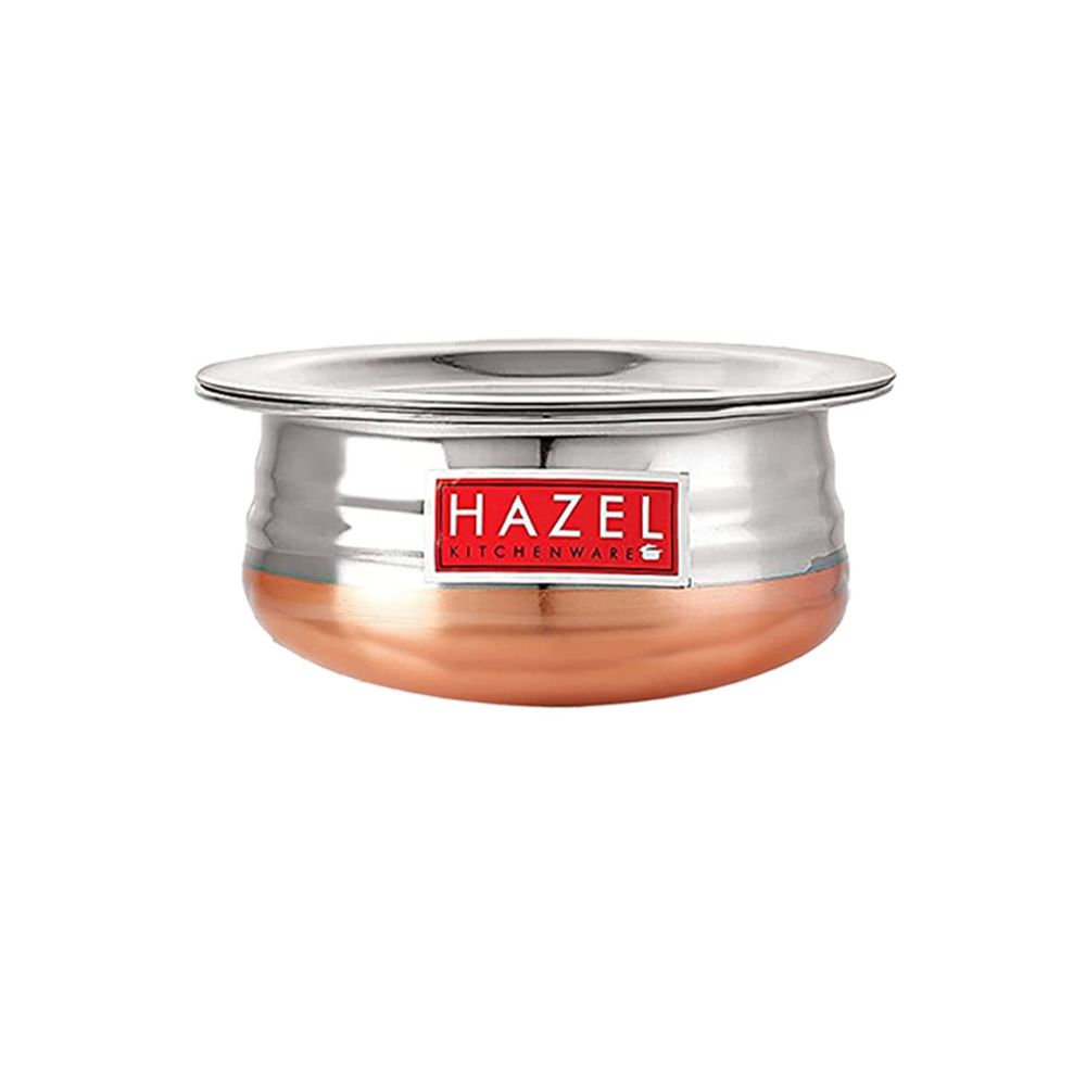 Copper Bottom Urli With Lid - Set of 4 (800ML, 1200ML, 1600ML, 2000ML)