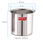 Stainless Steel Milk Boiler Pot, 6000 ml