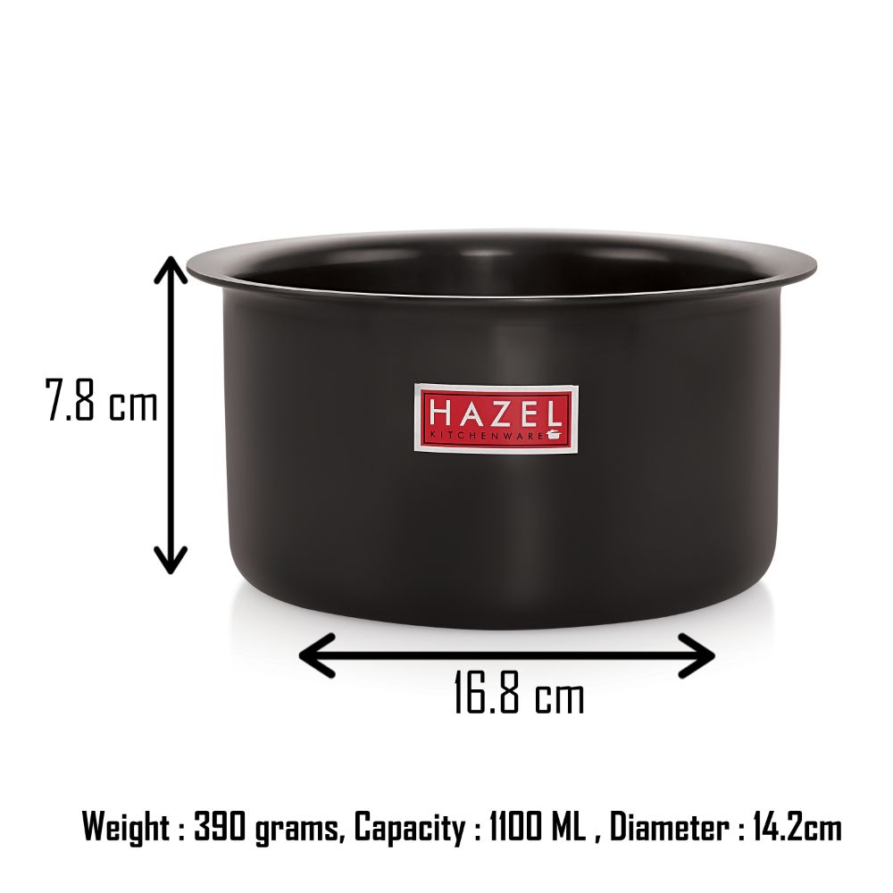 Hard Anodized Tope Patila – 1100 ML, 14.2cm — shown from above