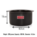 Hard Anodized Tope Patila – 1100 ML, 14.2cm — shown from above