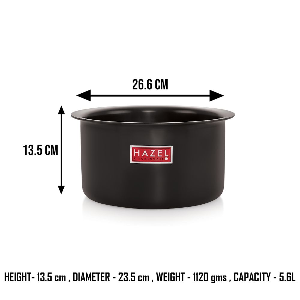 3mm Aluminium Boiling Vessel – 5600 ML , 23.5 cm